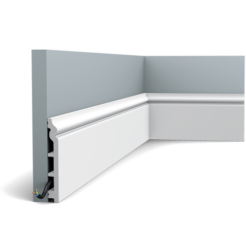 ORAC DECOR ZOCALO 200x13,8x1,8 cm SX118 RAL 9003