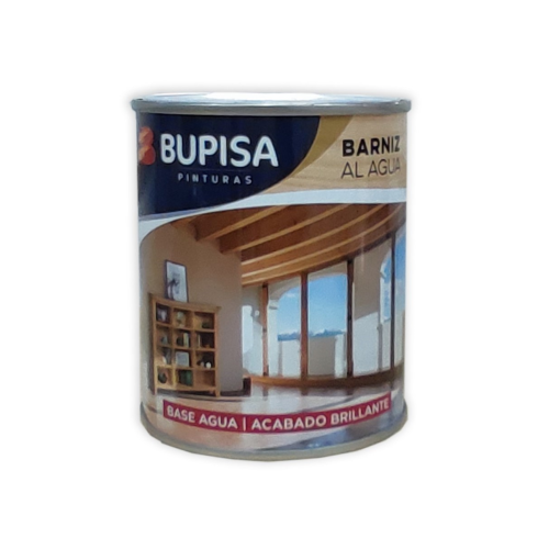 BARNIZ AL AGUA BRILLANTE INCOLORO BUPISA 375 ML