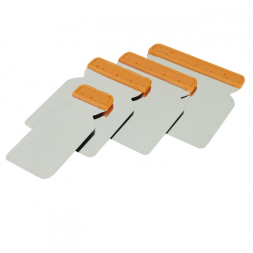 JUEGO ESPATULAS CARROCERO INOX REDONDEADO PREMIUM (4 PIEZAS)