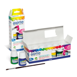 SET 6 BOTES TEMPERA GIOTTO 25 ML + PINCEL