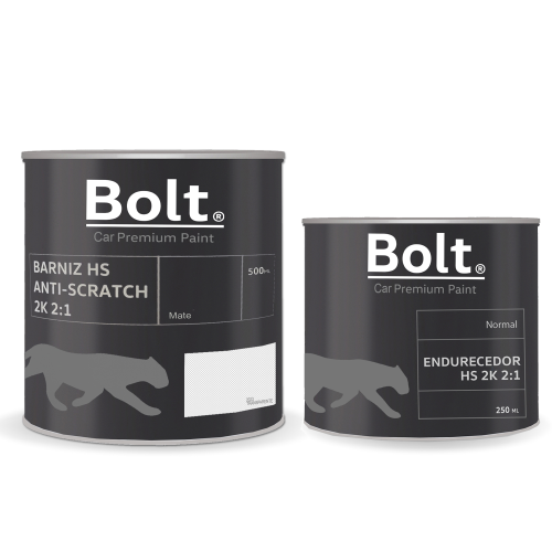 KIT BARNIZ MATE + CATALIZADOR NORMAL HS 2:1 2K BOLT 750 ML