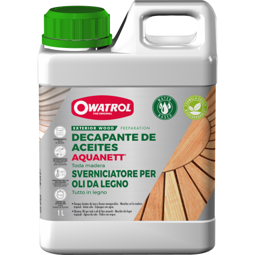 DECAPANTE ELIMINADOR DE ACEITES MADERA AQUANETT 1 LT