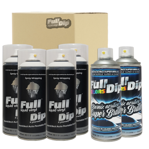 PACK 4 x SPRAY FULL DIP BLANCO + 2 x BARNIZ SUPER BRILLO