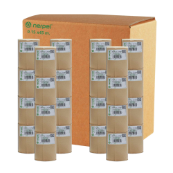 CAJA 24 ROLLOS DE PAPEL CON CINTA NERPEL 15 cm x 45 mts