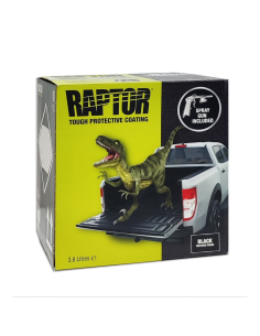 PINTURA RAPTOR SUPER RESISTENTE 2K KIT NEGRO 4 LT + PISTOLA
