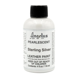 PINTURA CUERO Y POLIPIEL ANGELUS PEARLESCENT STERLING SILVER 118 ML
