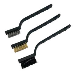 SET 3 uds CEPILLOS LIMPIEZA ACERO/NYLON/LATON