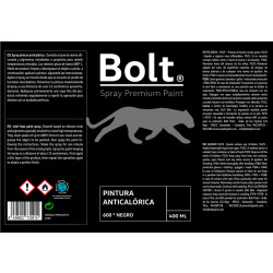 SPRAY BOLT PINTURA ANTICALORICA NEGRO 600ºC 400 ML