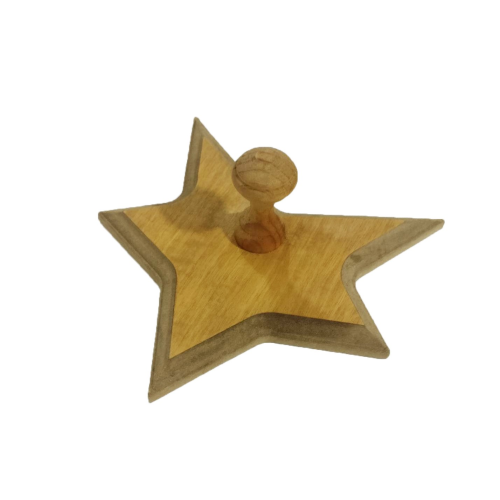LOTE 1 PERCHERO MADERA ESTRELLA