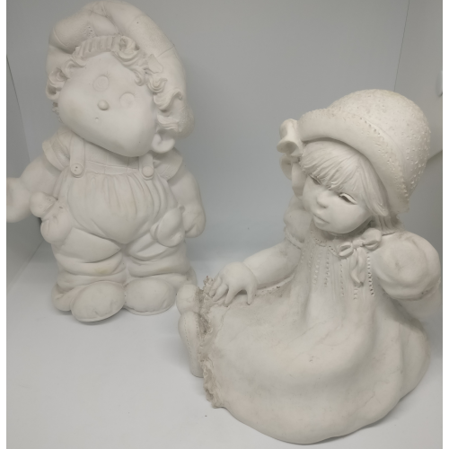 2 FIGURAS MARMOLINA NIÑO Y NIÑA