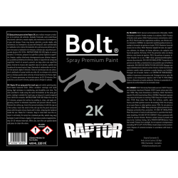 SPRAY BOLT PINTURA RAPTOR 2K RAL 6031 VERDE OTAN 400 ML
